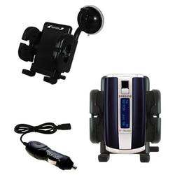 Gomadic Samsung SGH-T639 Auto Windshield Holder with Car Charger - Uses TipExchange
