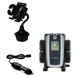 Gomadic Samsung SGH-T719 Auto Cup Holder with Car Charger - Uses TipExchange