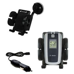 Gomadic Samsung SGH-T719 Auto Windshield Holder with Car Charger - Uses TipExchange