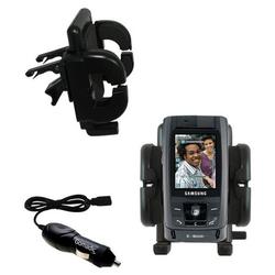 Gomadic Samsung SGH-T809 Auto Vent Holder with Car Charger - Uses TipExchange