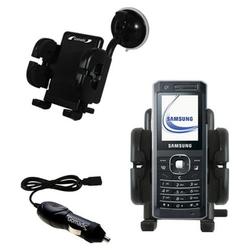 Gomadic Samsung SGH-Z150 Auto Windshield Holder with Car Charger - Uses TipExchange