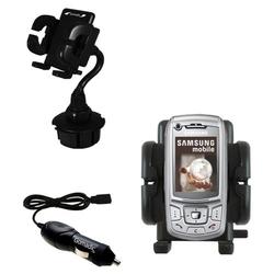 Gomadic Samsung SGH-Z400 Auto Cup Holder with Car Charger - Uses TipExchange