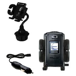 Gomadic Samsung SGH-Z540 Auto Cup Holder with Car Charger - Uses TipExchange