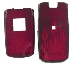 Wireless Emporium, Inc. Samsung SLM SGH-A747 Trans. Red Flame Snap-On Protector Case Faceplate