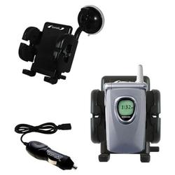 Gomadic Samsung SPH-A460 Auto Windshield Holder with Car Charger - Uses TipExchange
