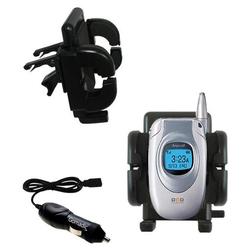 Gomadic Samsung SPH-A500 Auto Vent Holder with Car Charger - Uses TipExchange