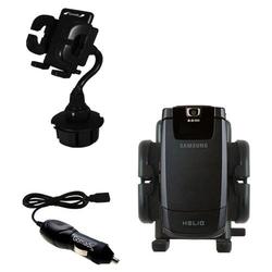 Gomadic Samsung SPH-A513 Auto Cup Holder with Car Charger - Uses TipExchange