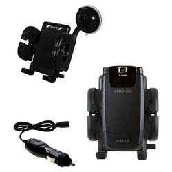 Gomadic Samsung SPH-A513 Auto Windshield Holder with Car Charger - Uses TipExchange