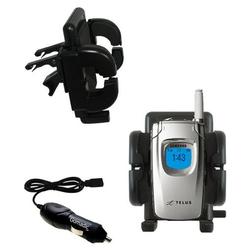 Gomadic Samsung SPH-A540 Auto Vent Holder with Car Charger - Uses TipExchange