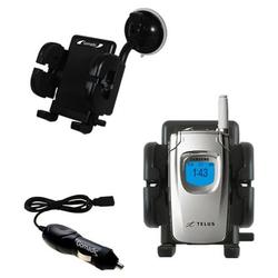 Gomadic Samsung SPH-A540 Auto Windshield Holder with Car Charger - Uses TipExchange