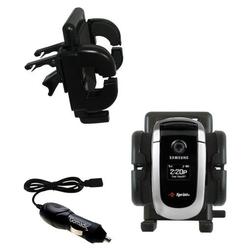 Gomadic Samsung SPH-A560 Auto Vent Holder with Car Charger - Uses TipExchange