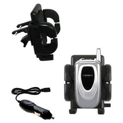 Gomadic Samsung SPH-A660 Auto Vent Holder with Car Charger - Uses TipExchange (VPM-1609-18)
