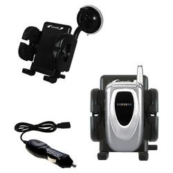 Gomadic Samsung SPH-A660 Auto Windshield Holder with Car Charger - Uses TipExchange (WPM-1609-18)