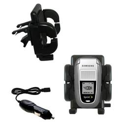 Gomadic Samsung SPH-A820 Auto Vent Holder with Car Charger - Uses TipExchange