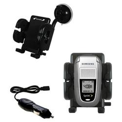 Gomadic Samsung SPH-A820 Auto Windshield Holder with Car Charger - Uses TipExchange