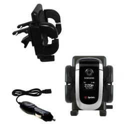 Gomadic Samsung SPH-A840 Auto Vent Holder with Car Charger - Uses TipExchange