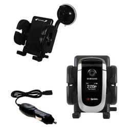 Gomadic Samsung SPH-A840 Auto Windshield Holder with Car Charger - Uses TipExchange