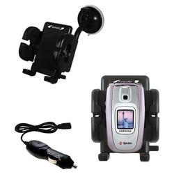 Gomadic Samsung SPH-A880 Auto Windshield Holder with Car Charger - Uses TipExchange