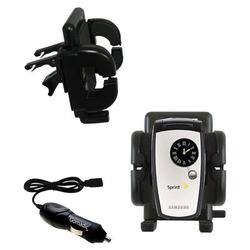 Gomadic Samsung SPH-A960 Auto Vent Holder with Car Charger - Uses TipExchange
