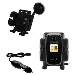 Gomadic Samsung SPH-M300 Auto Windshield Holder with Car Charger - Uses TipExchange