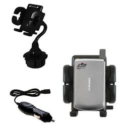 Gomadic Samsung SPH-i500 Auto Cup Holder with Car Charger - Uses TipExchange