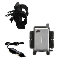 Gomadic Samsung SPH-i500 Auto Vent Holder with Car Charger - Uses TipExchange