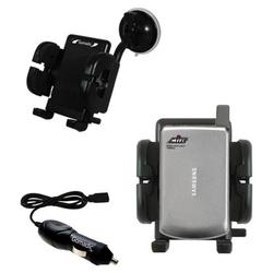 Gomadic Samsung SPH-i500 Auto Windshield Holder with Car Charger - Uses TipExchange