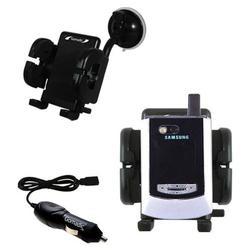 Gomadic Samsung SPH-i550 Auto Windshield Holder with Car Charger - Uses TipExchange