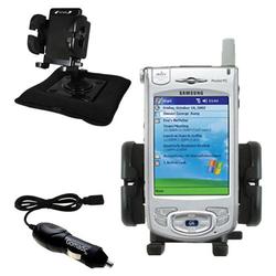 Gomadic Samsung SPH-i700 Auto Bean Bag Dash Holder with Car Charger - Uses TipExchange