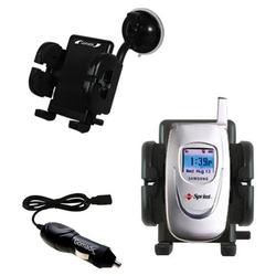 Gomadic Samsung VGA1000 Auto Windshield Holder with Car Charger - Uses TipExchange