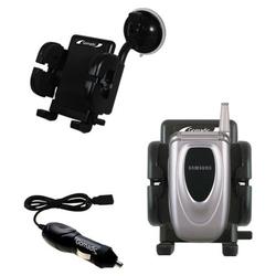 Gomadic Samsung VI660 Auto Windshield Holder with Car Charger - Uses TipExchange