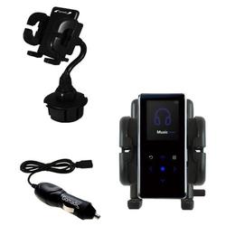 Gomadic Samsung Yepp K3 Auto Cup Holder with Car Charger - Uses TipExchange