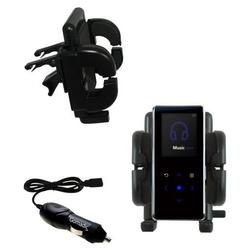 Gomadic Samsung Yepp K3 Auto Vent Holder with Car Charger - Uses TipExchange