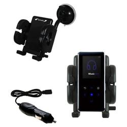 Gomadic Samsung Yepp K3 Auto Windshield Holder with Car Charger - Uses TipExchange