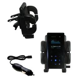 Gomadic Samsung Yepp YP-K5 2GB Auto Vent Holder with Car Charger - Uses TipExchange
