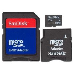 SanDisk 2GB microSD Memory Card w/2 Adapters