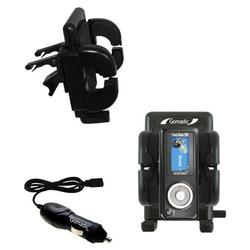 Gomadic Sandisk Sansa c100 Auto Vent Holder with Car Charger - Uses TipExchange