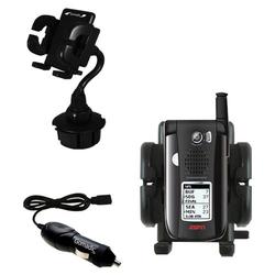 Gomadic Sanyo MVP EV-DO Auto Cup Holder with Car Charger - Uses TipExchange