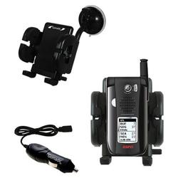 Gomadic Sanyo MVP EV-DO Auto Windshield Holder with Car Charger - Uses TipExchange