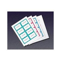 C-Line Products, Inc. Self Adhesive Ink Jet/Laser Name Badges, Green Border, 3 3/8x2 1/3, 200/Box