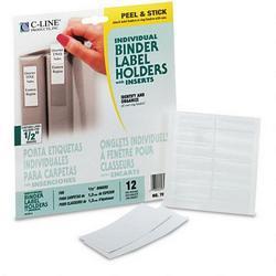 C-Line Products, Inc. Self Adhesive Ring Binder Labels, 1/2 x 1 5/8, 1/2 Binder Cap., Cl. 12/Pack