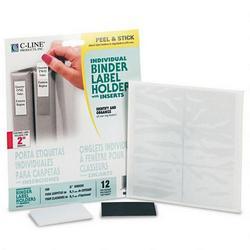 C-Line Products, Inc. Self Adhesive Ring Binder Labels, 1 3/4 x 2 3/4, 2 Binder Cap., Cl. 12/Pack
