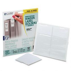 C-Line Products, Inc. Self-Adhesive Ring Binder Labels, 1-3/4 x 3-1/4, 2 -3 Binder Cap., Cl. 12/Pack