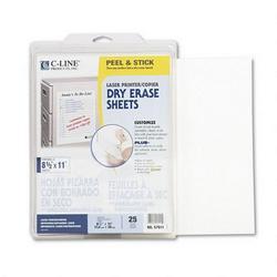 C-Line Products, Inc. Self Stick Dry Erase Sheets, 11 x 8 1/2, 25 Sheets per Box