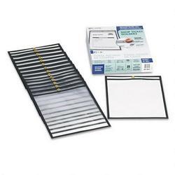 C-Line Products, Inc. Shop Ticket Holder for 8 1/2x11 Insert, Taped & Black Stitched Edges, 25/Box