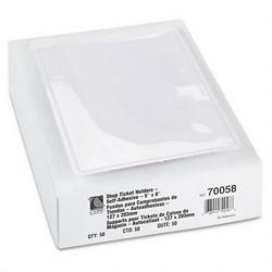 C-Line Products, Inc. Shop Ticket Holder with Self Adhesive Back for 5 x 8 Insert, Clear, 50/Box