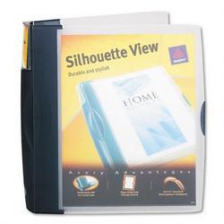 Avery-Dennison Silhouette View Round Ring Poly Reference Binder, 1 1/2 Cap., Dark Blue
