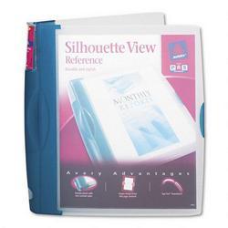 Avery-Dennison Silhouette View Round Ring Poly Reference Binder, 1 Capacity, Light Blue