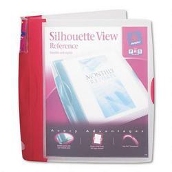 Avery-Dennison Silhouette View Round Ring Poly Reference Binder, 1 Capacity, Red