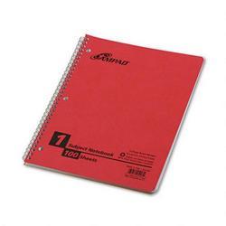 Ampad/Divi Of American Pd & Ppr Single Subject Notebook, Twin Wire, 11 x 8 1/2, College Rule, 100 Sheets